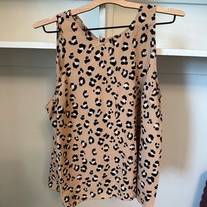 Women’s cheetah print chiffon tank